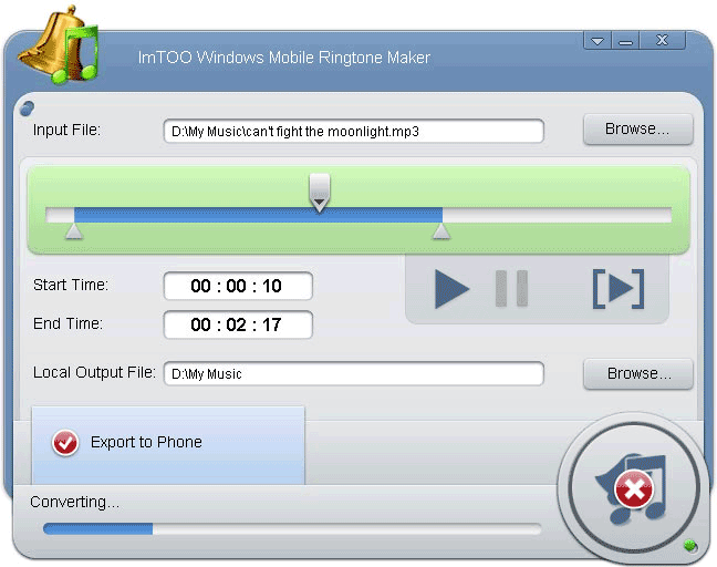 ImTOO Windows Mobile Ringtone Maker