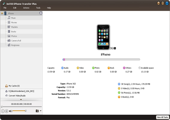 ImTOO iPhone Transfer Plus screenshot
