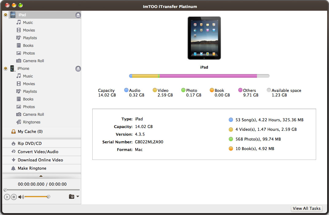 ImTOO iTransfer Platinum for Mac software