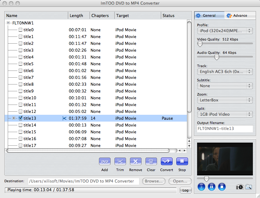 ImTOO DVD to MP4 Converter for Mac