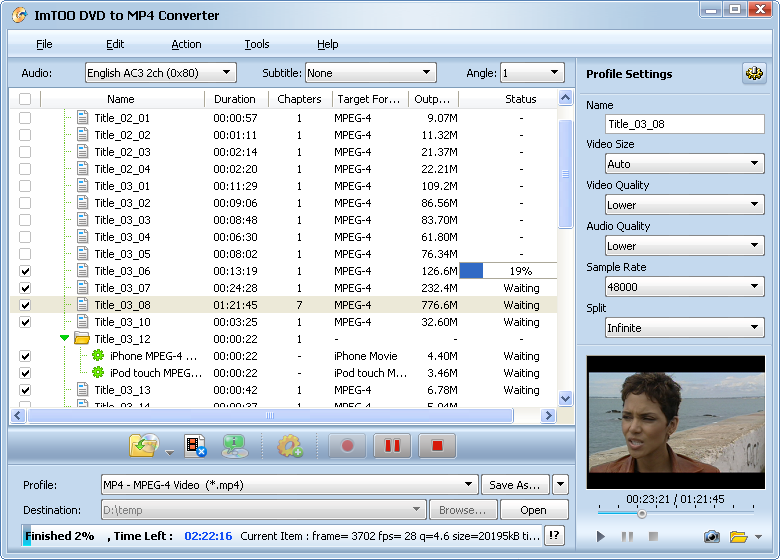 ImTOO DVD to MP4 Converter