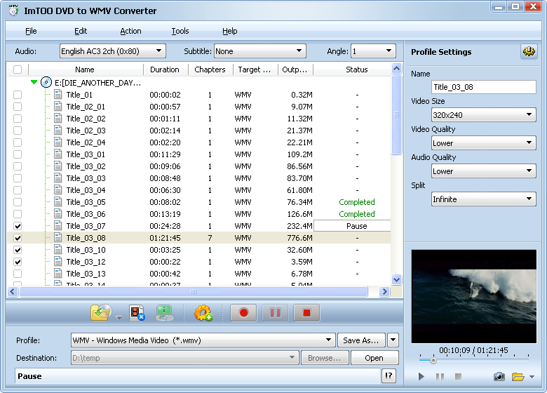 ImTOO DVD to WMV Converter