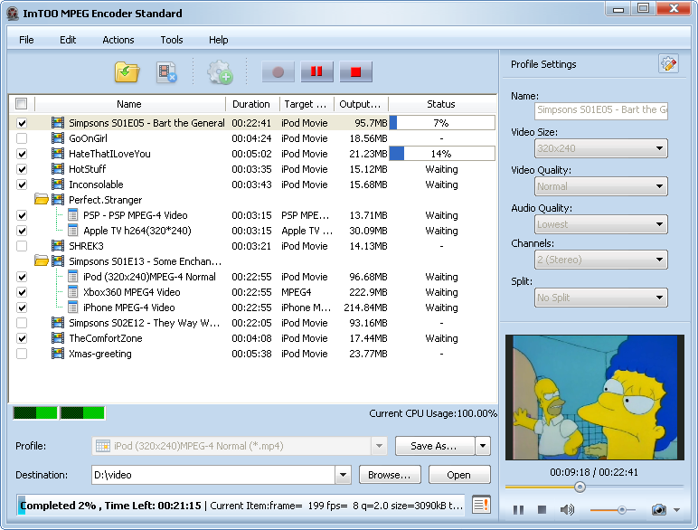 ImTOO MPEG Encoder wizard for the beginners