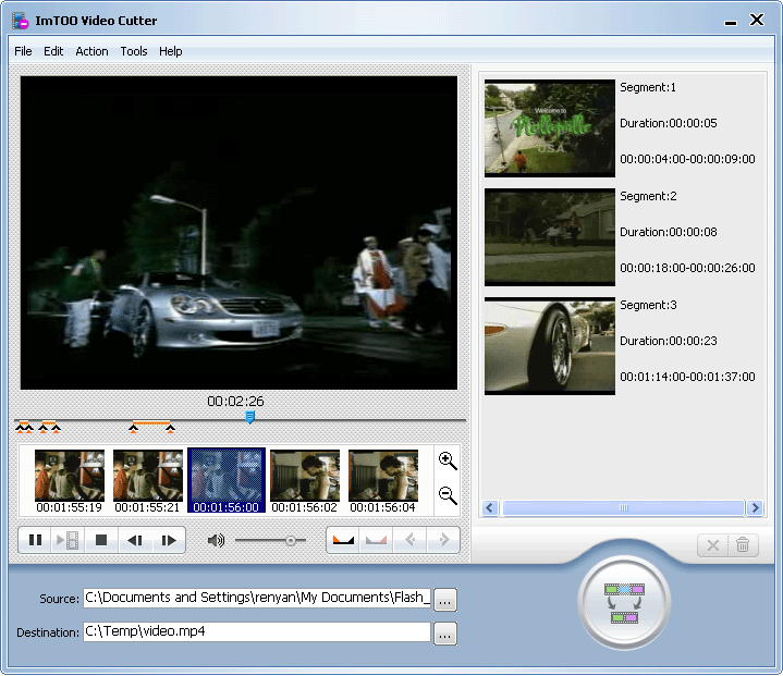 Click to View Full ScreenshotImTOO Video Cutter 1.0.34.0605 screenshot