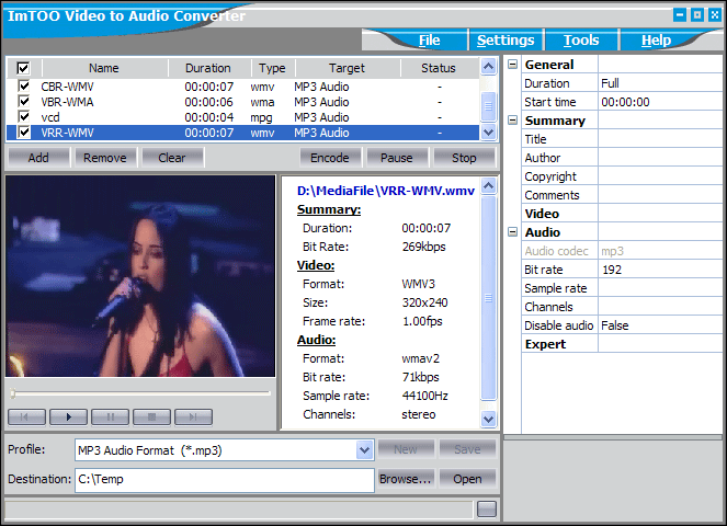 ImTOO Video to Audio Converter 5.1.37.0312 screenshot